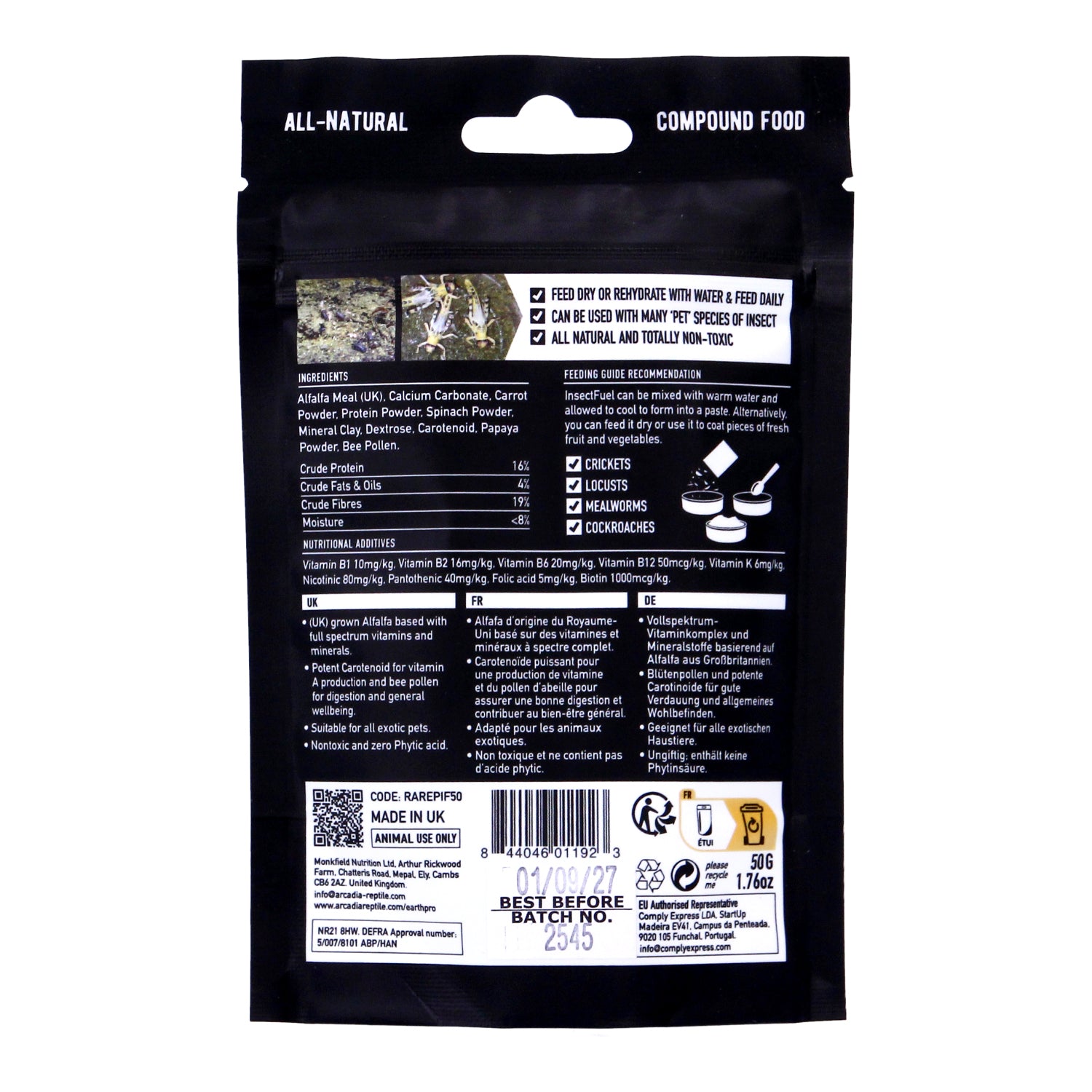 Arcadia Earth Pro Insect Fuel 50g