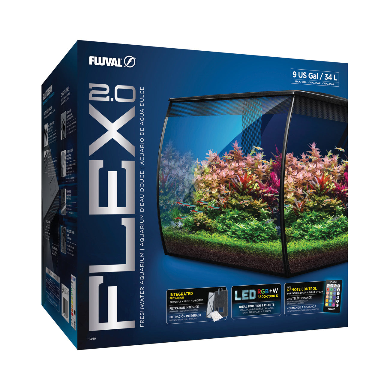 Fluval Flex 2.0 34L Black Aquarium