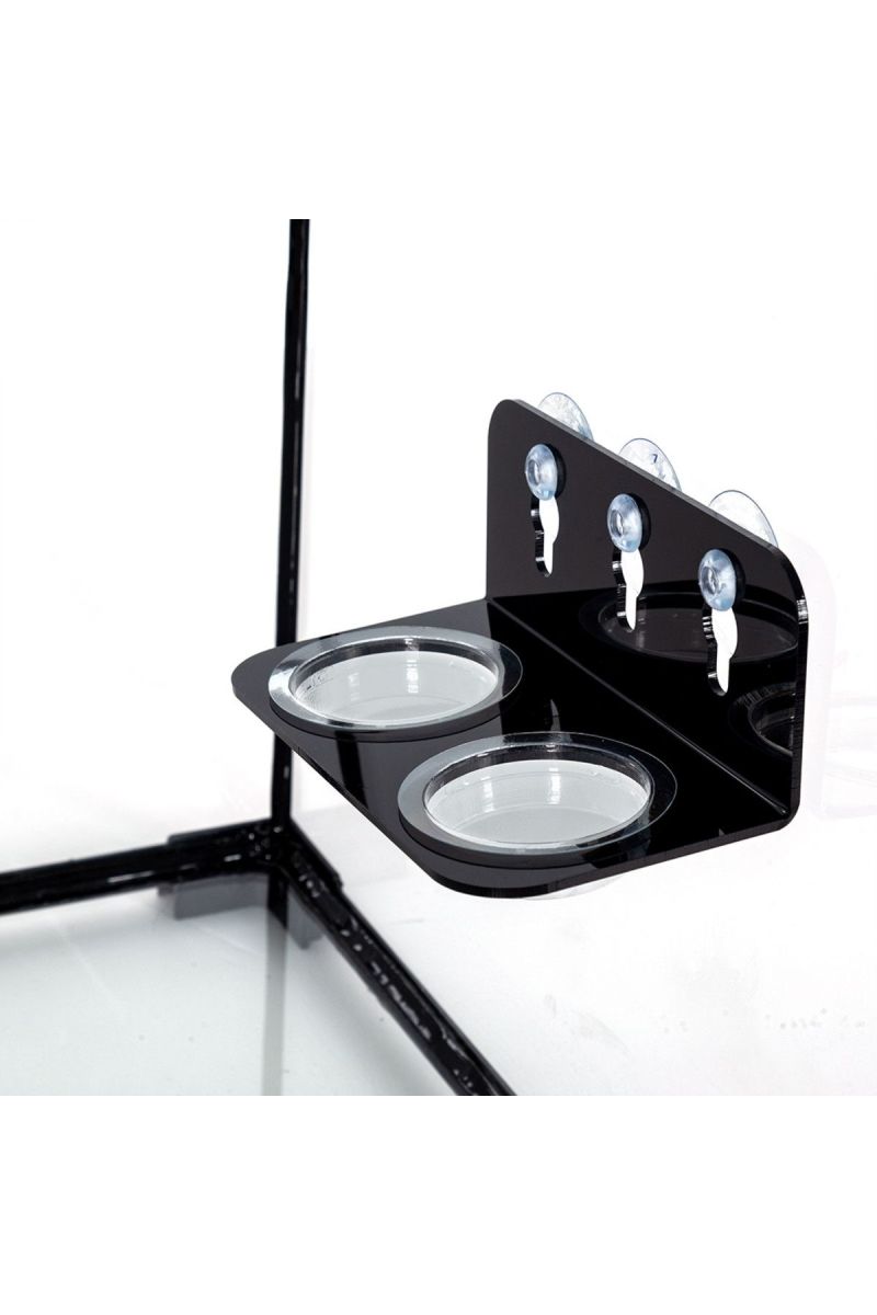 HabiStat Single Double Arboreal Gecko Feeding Ledges With Feeding Dishes