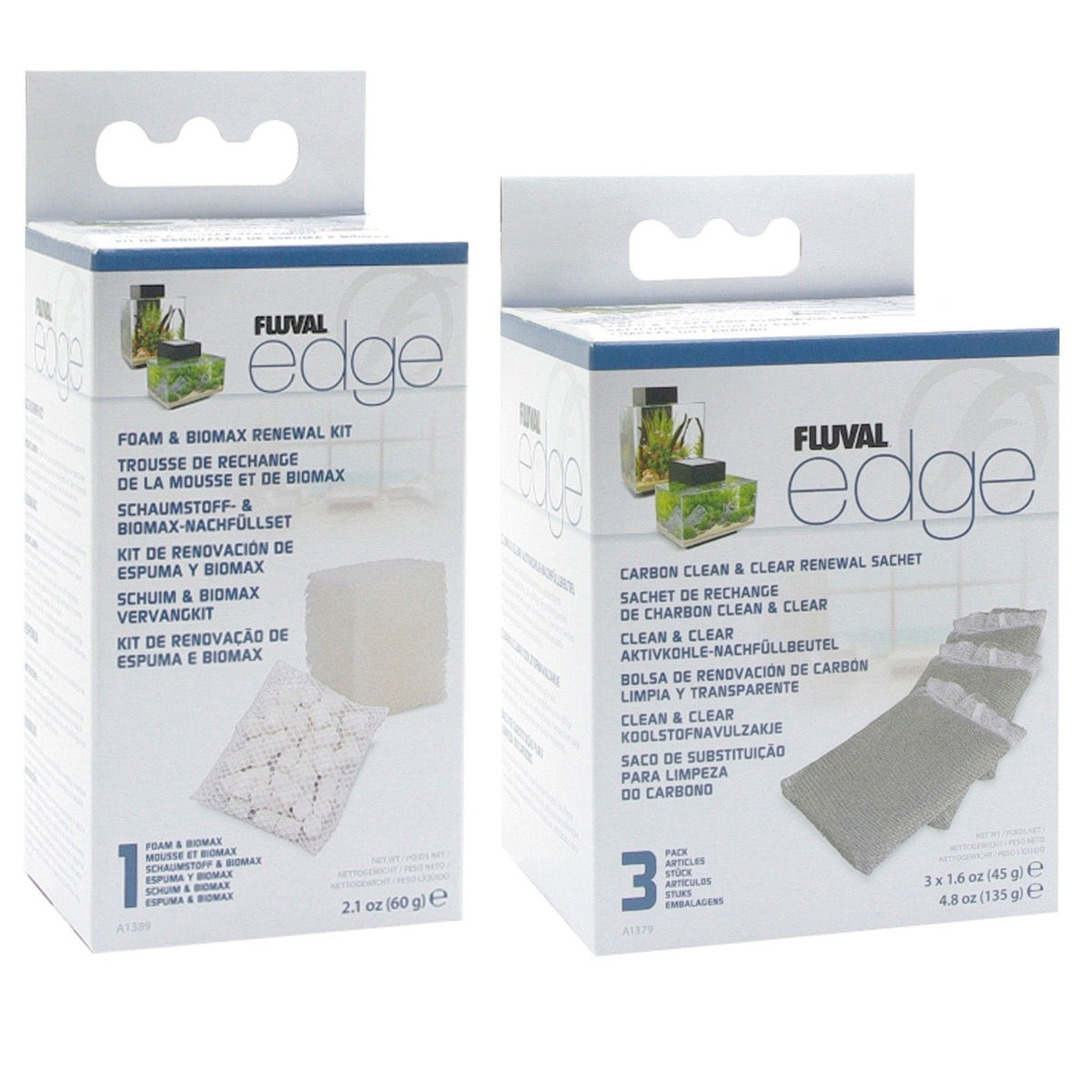 Fluval Edge Biomax Foam & Carbon Pack