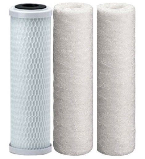 D-D 3x 10" Water Purifier Carbon & Sediment Filter Cartridges Koi Pond
