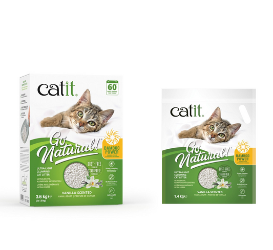 Catit Go Natural Bamboo Litter Vanilla Scented