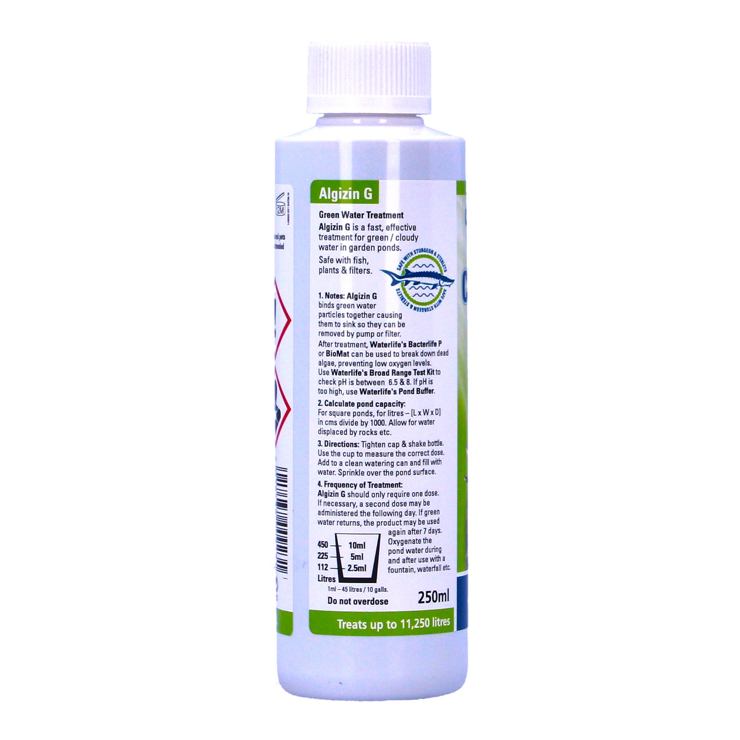 WaterLife Algizin G Pond Algae Green Cloudy Water Control 250ml