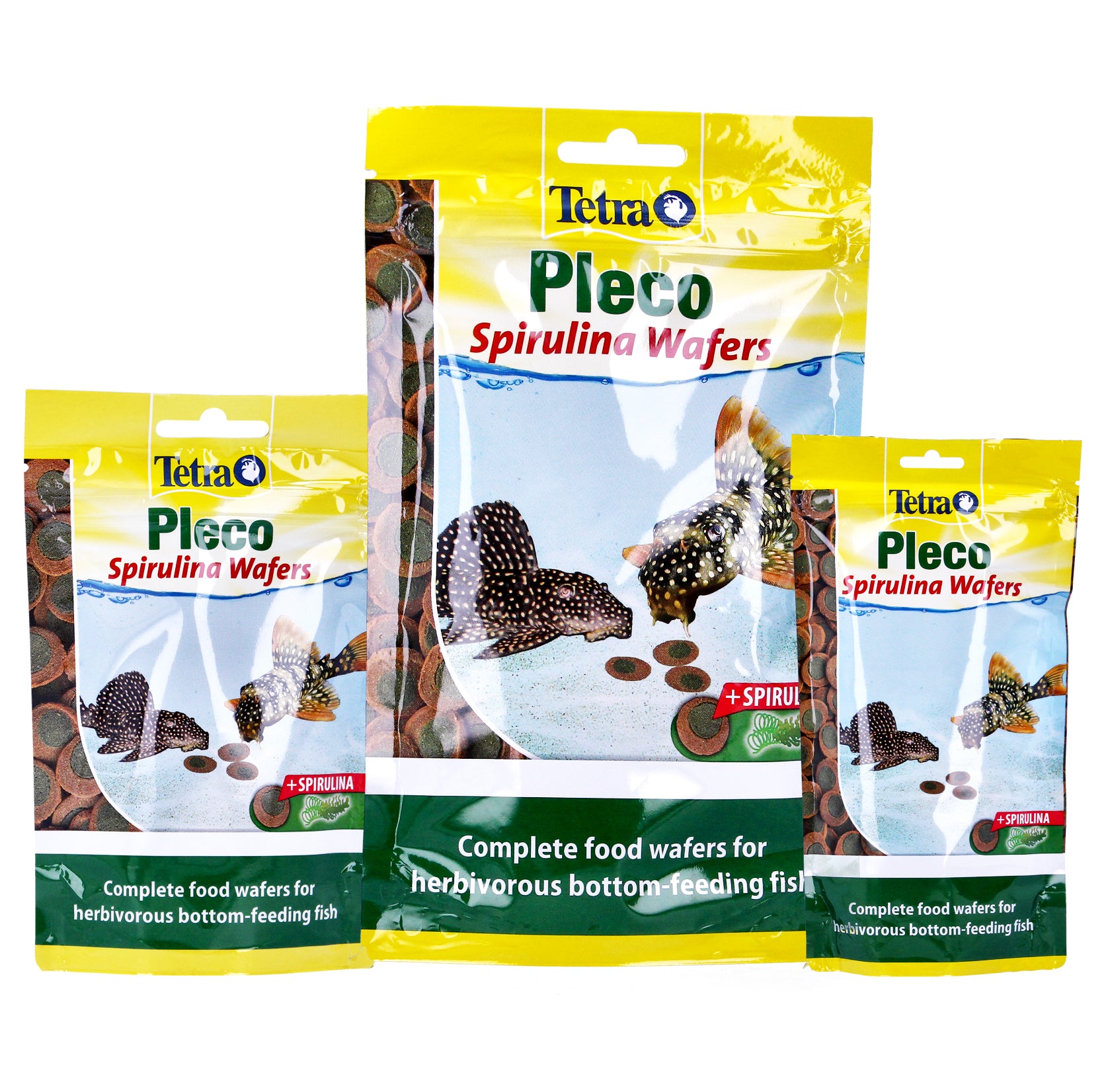 TETRA PLECO SPIRULINA ALGAE WAFERS 2-in-1 FOOD SINKING AQUARIUM FISH TANK