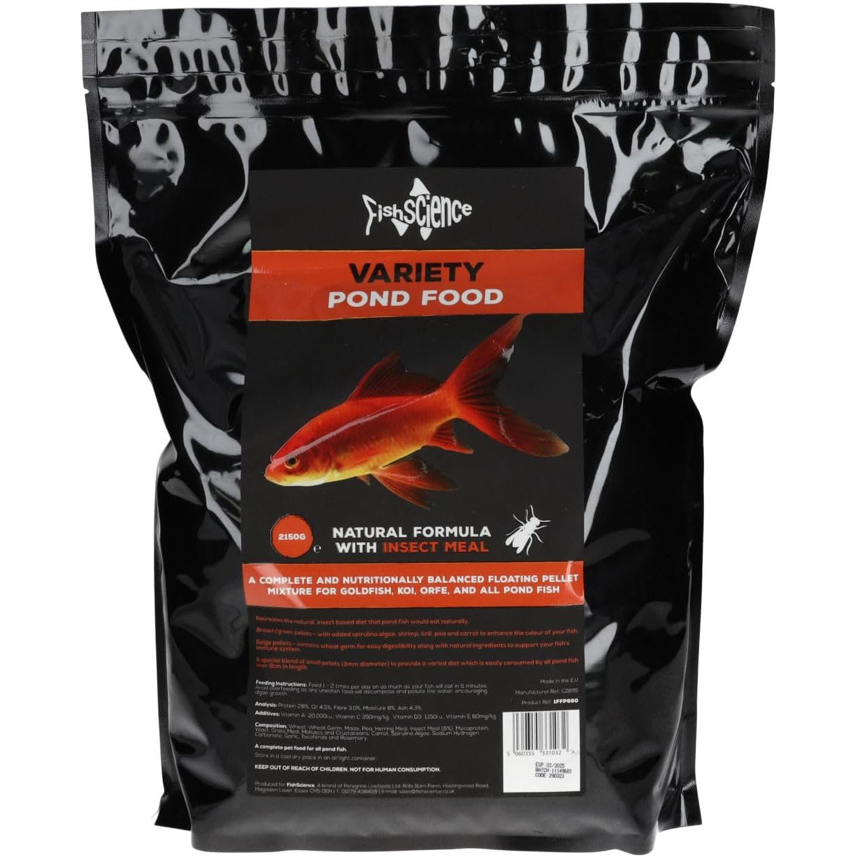 Fish Science Variety Pond Fish Food Pellets 290g/1100g/2150g