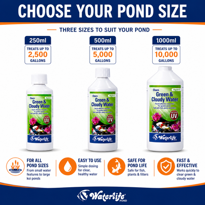 WaterLife Algizin G Pond Algae Green Cloudy Water Control Clears Fast Effective