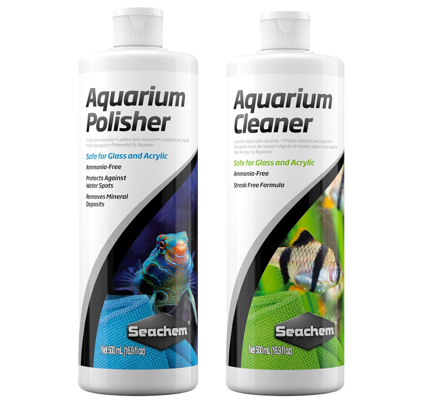 Seachem Aquarium Polisher & Cleaner 500ml Bundle