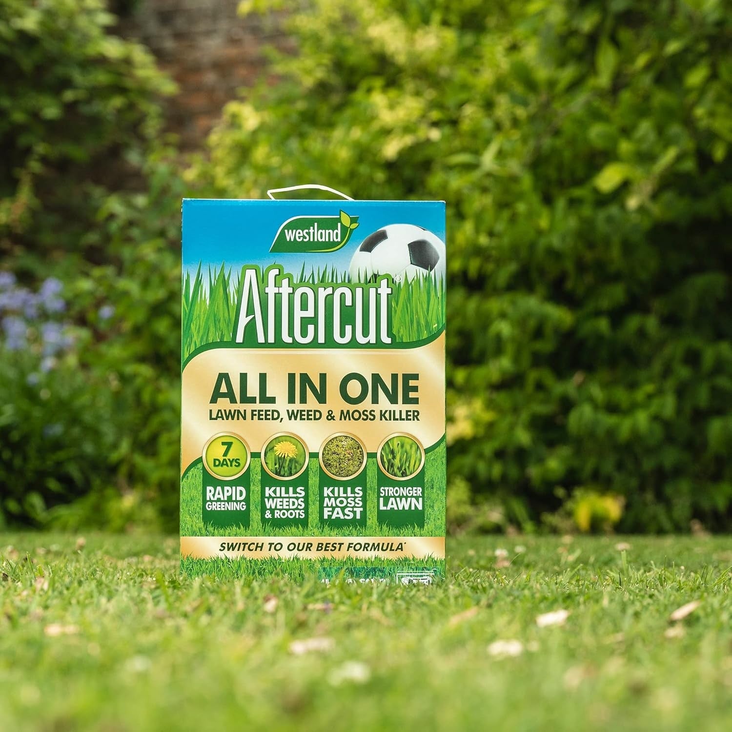 Aftercut All in One Lawn Feed, Weed and Mosskiller 160m2 Box x 5