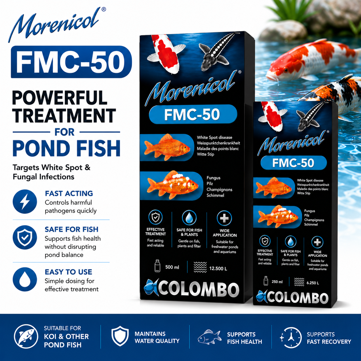 Colombo FMC-50 Pond Fish Treatment – White Spot & Fungal Remedy