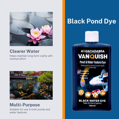 Aquacadabra Vanquish Pond Water Feature Dye Black
