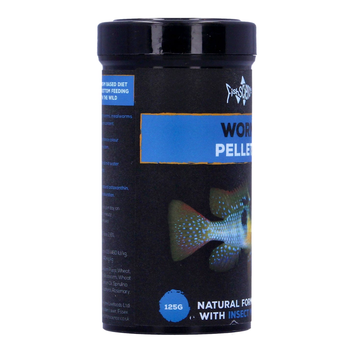 Fish Science Tropical Fish Worm Pellets Aquarium Fish Tank Food 55g and 125g