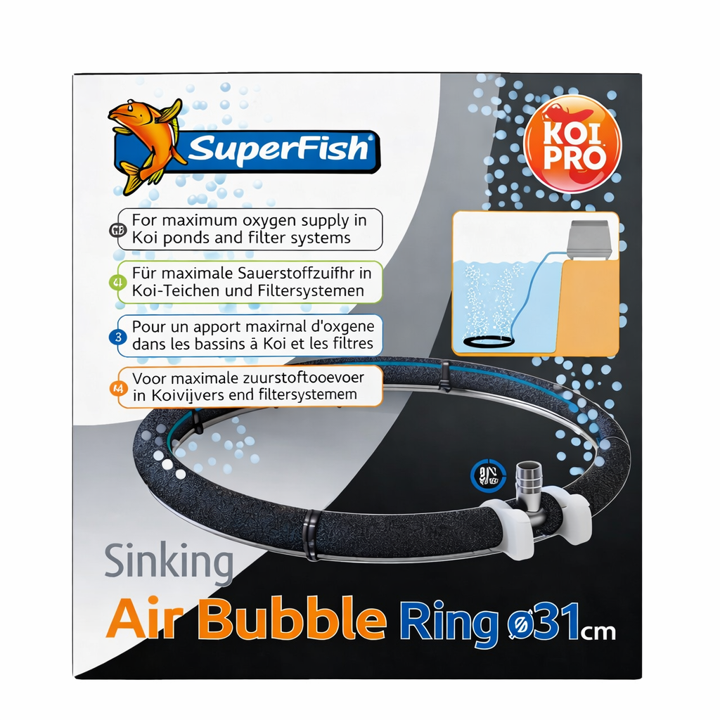 Superfish Sinking Air Bubble Ring - Pond & Aquarium Aeration Oxygen Diffuser