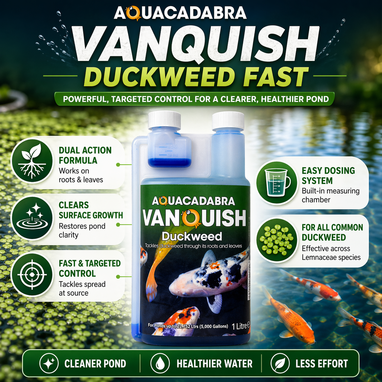 Aquacadabra Duckweed Remover for Aerated Ponds