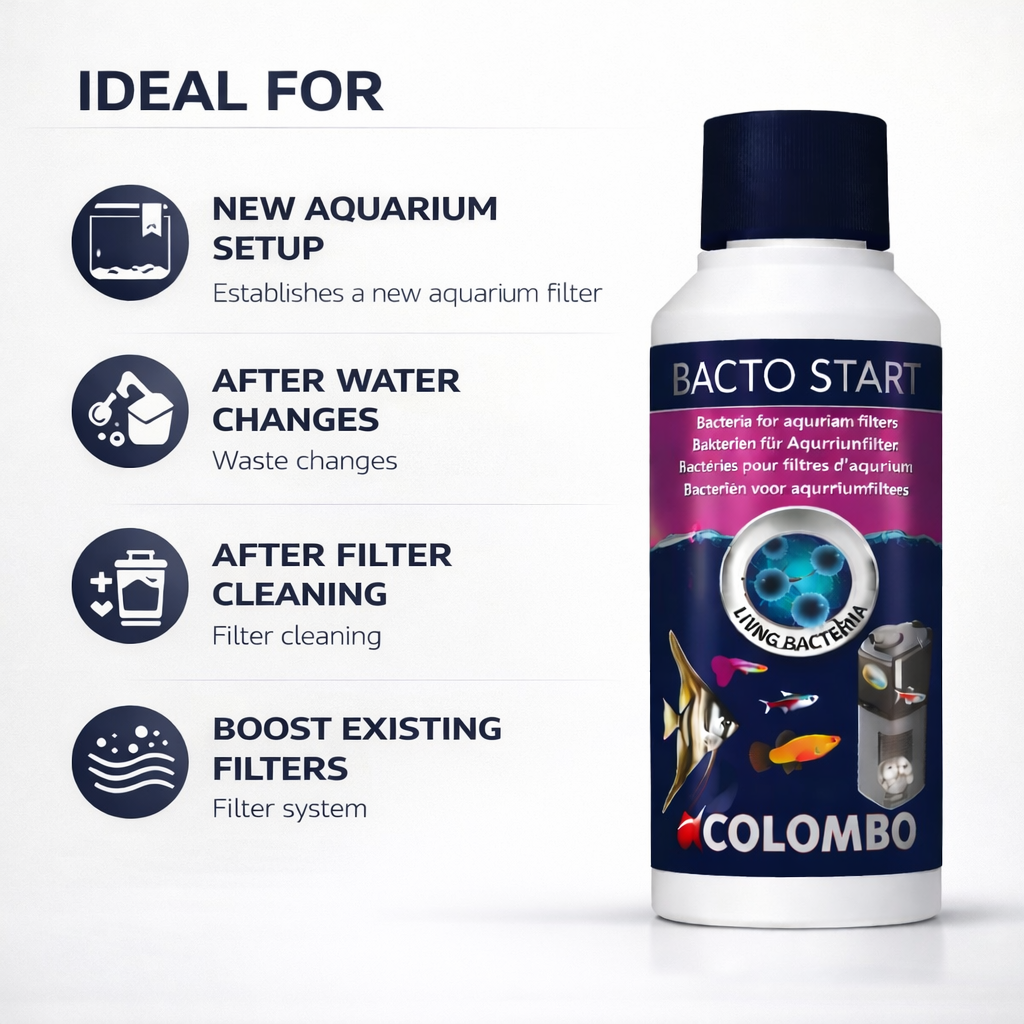 Colombo Bacto Start Live Bacteria 250ml Aquarium Filter Starter Water Treatment