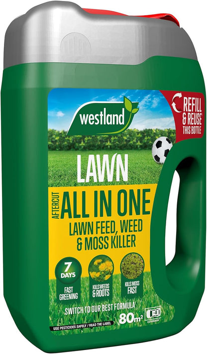 Aftercut All in One Lawn Feed, Weed & Moss Killer