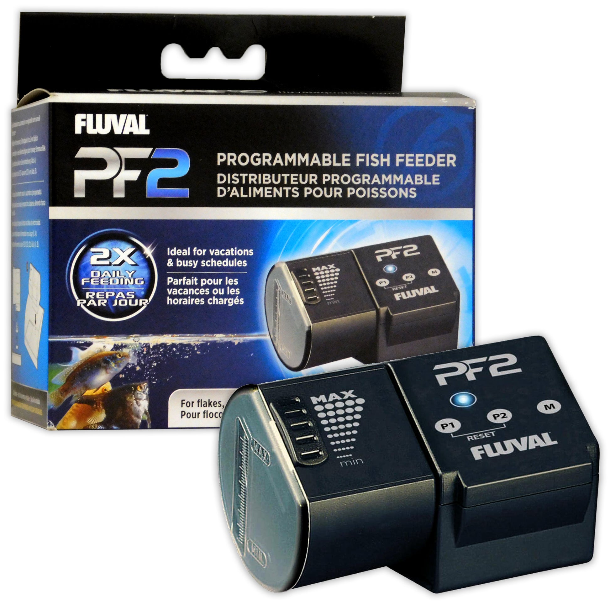 Fluval PF2 Fish Feeder & Vibra Bites XL 125g Bundle