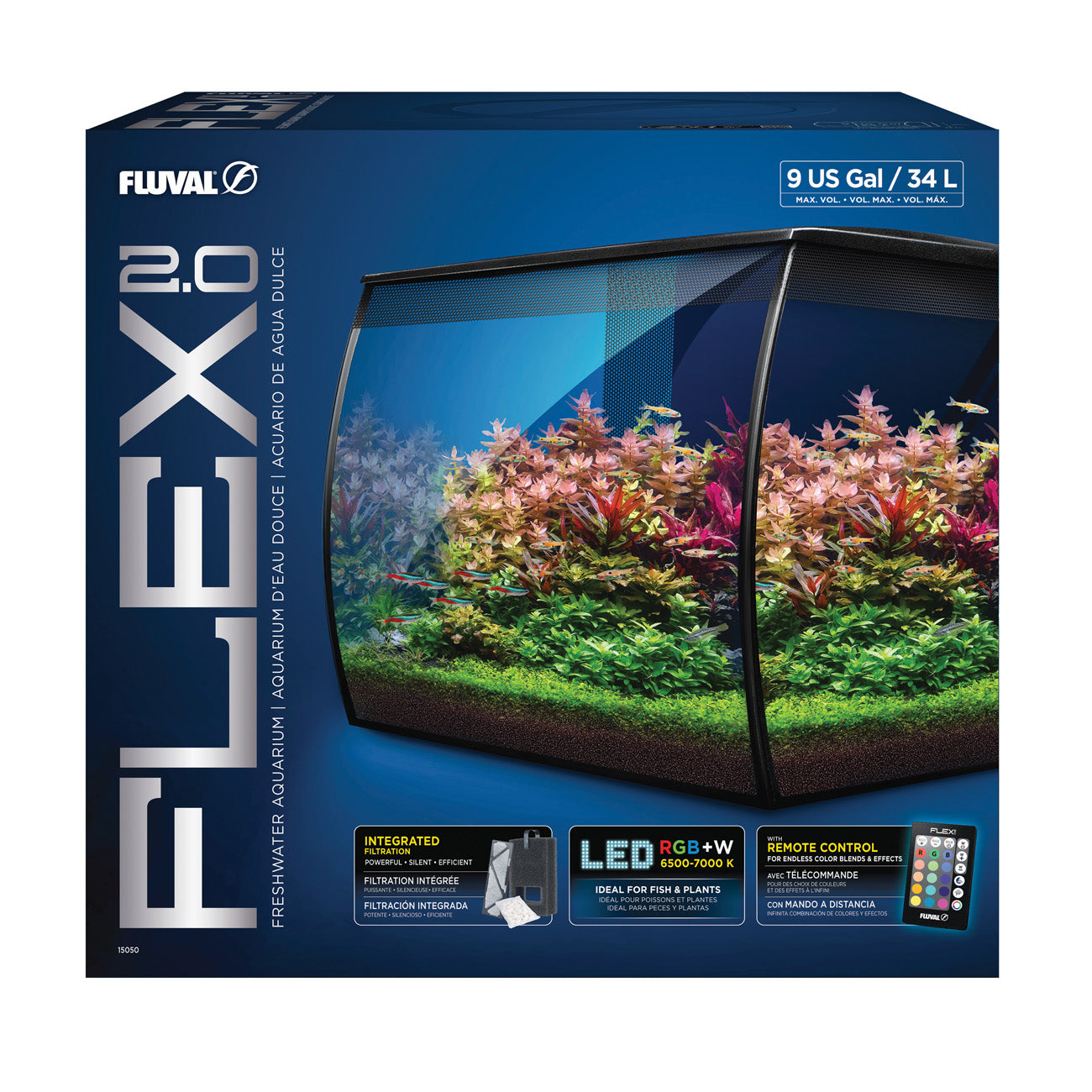 Fluval Flex 2.0 34L Black Aquarium
