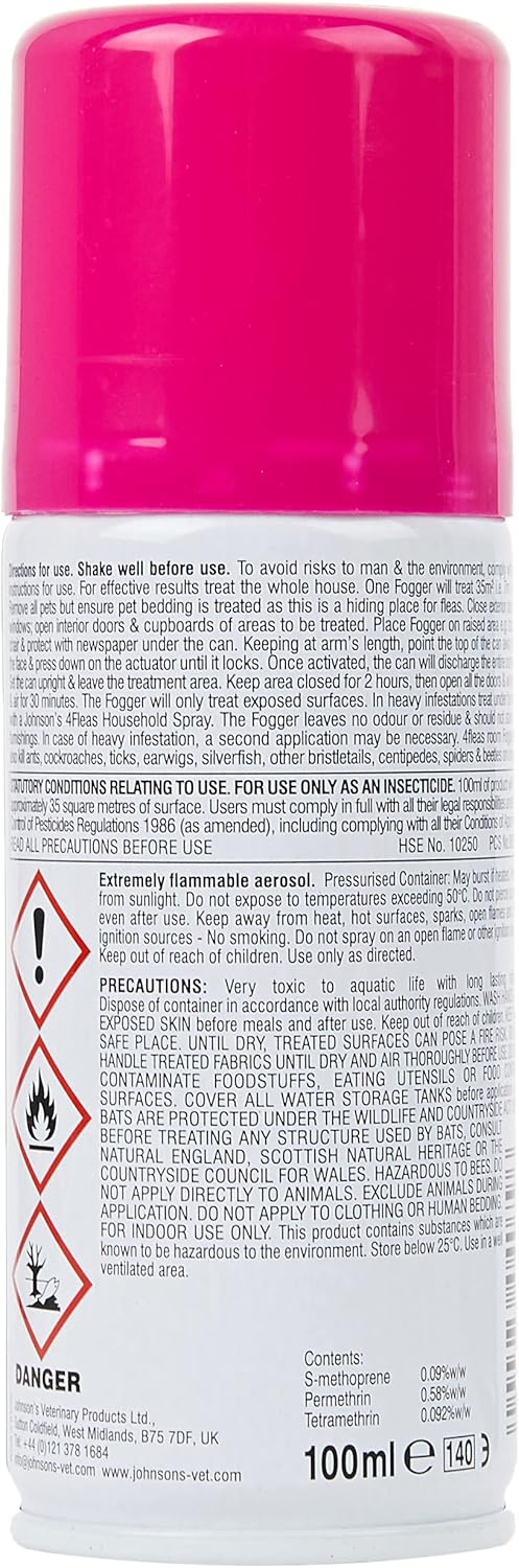 Johnsons 4fleas Room Fogger Twin Pack Flea Killer