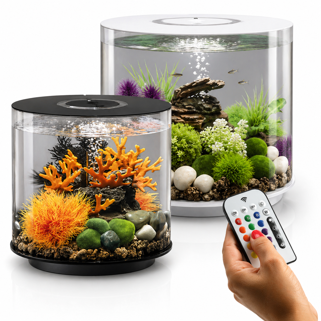 biOrb Tube 35L MCR LED Aquarium | Black/White