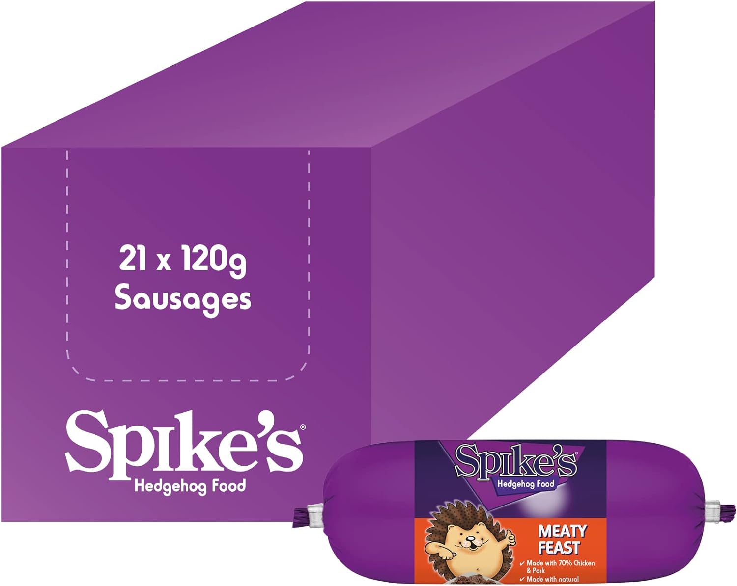 Spike's Meaty Feast Sausage Hedgehog Food Farm Feed