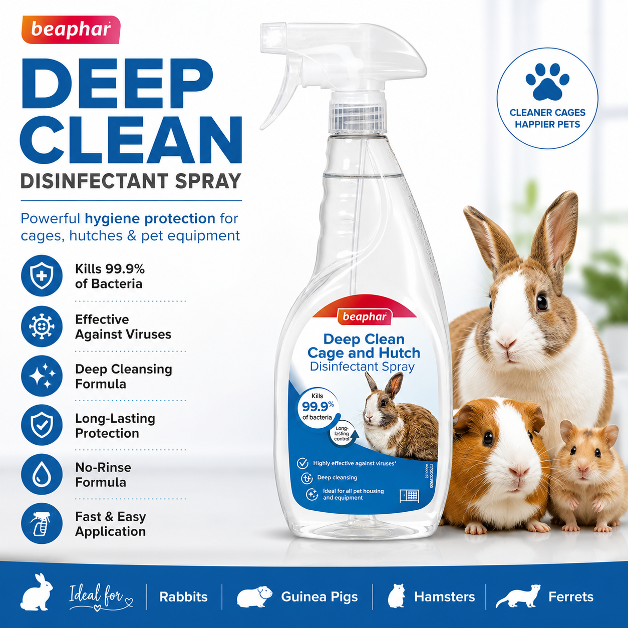 Beaphar Deep Clean  Disinfectant Spray 750ml