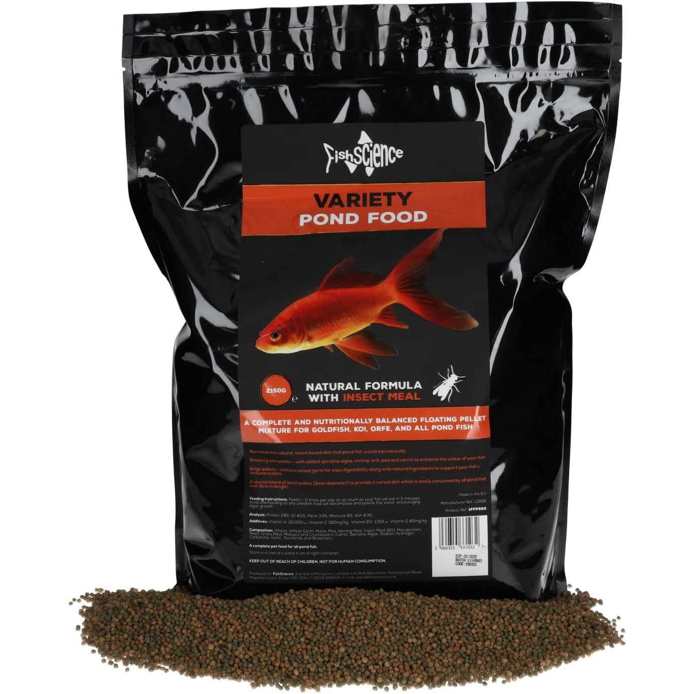 Fish Science Variety Pond Fish Food Pellets 290g/1100g/2150g