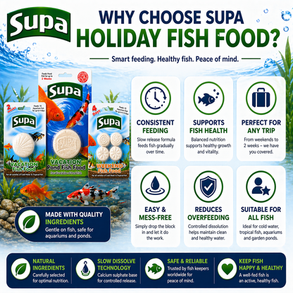 Supa Holiday Fish Food Feeding Blocks Aquarium Tropical Goldfish x2 x3