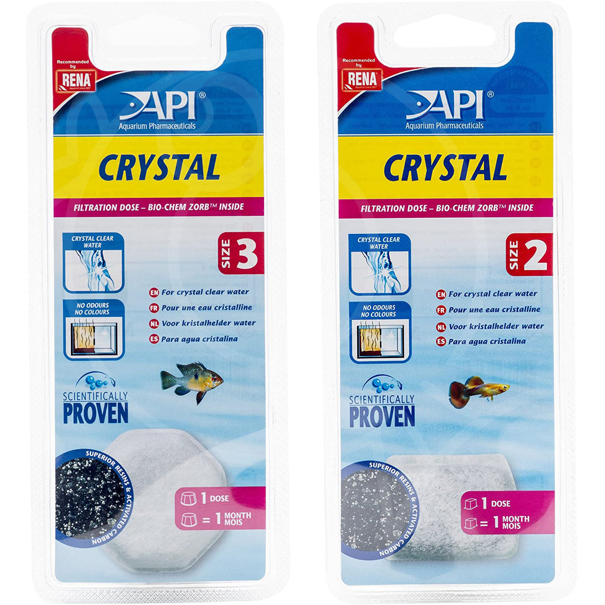 API Crystal Filter Media Size 2 3 Fits SuperClean 60 90 120 150 Aquarium