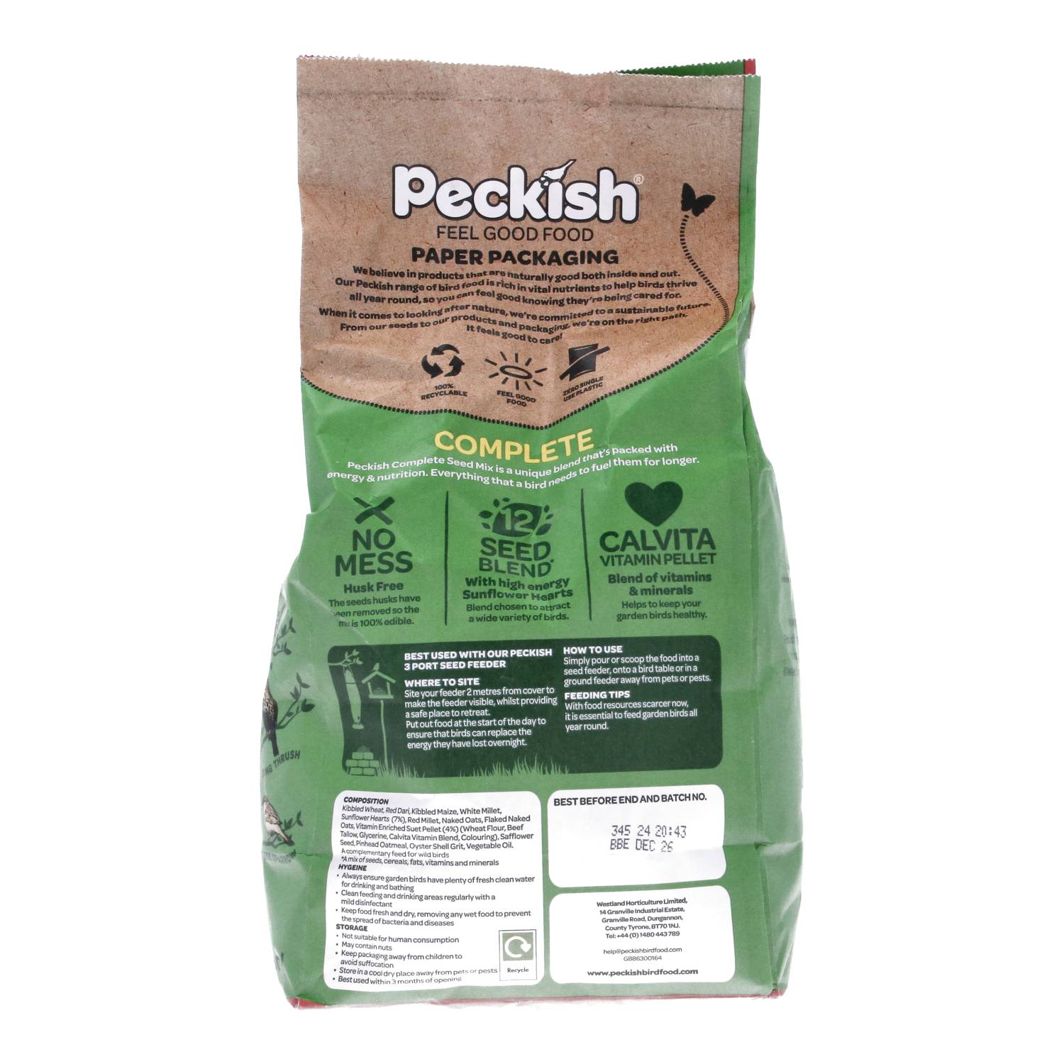  Wild Bird Feeder & Complete Seed Mix 2.04kg