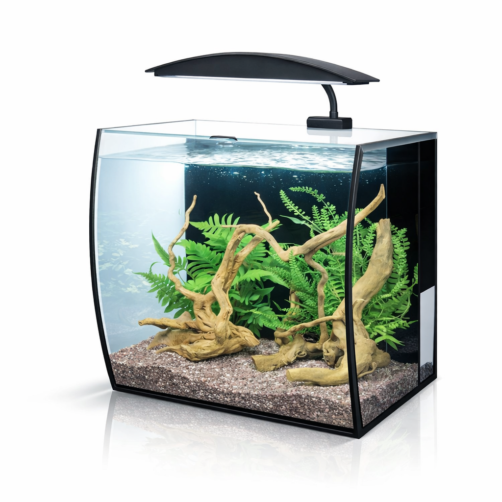 Aqua One Arc Aquarium 46L LED Fish Tank with Rear Filter & Curved Glass