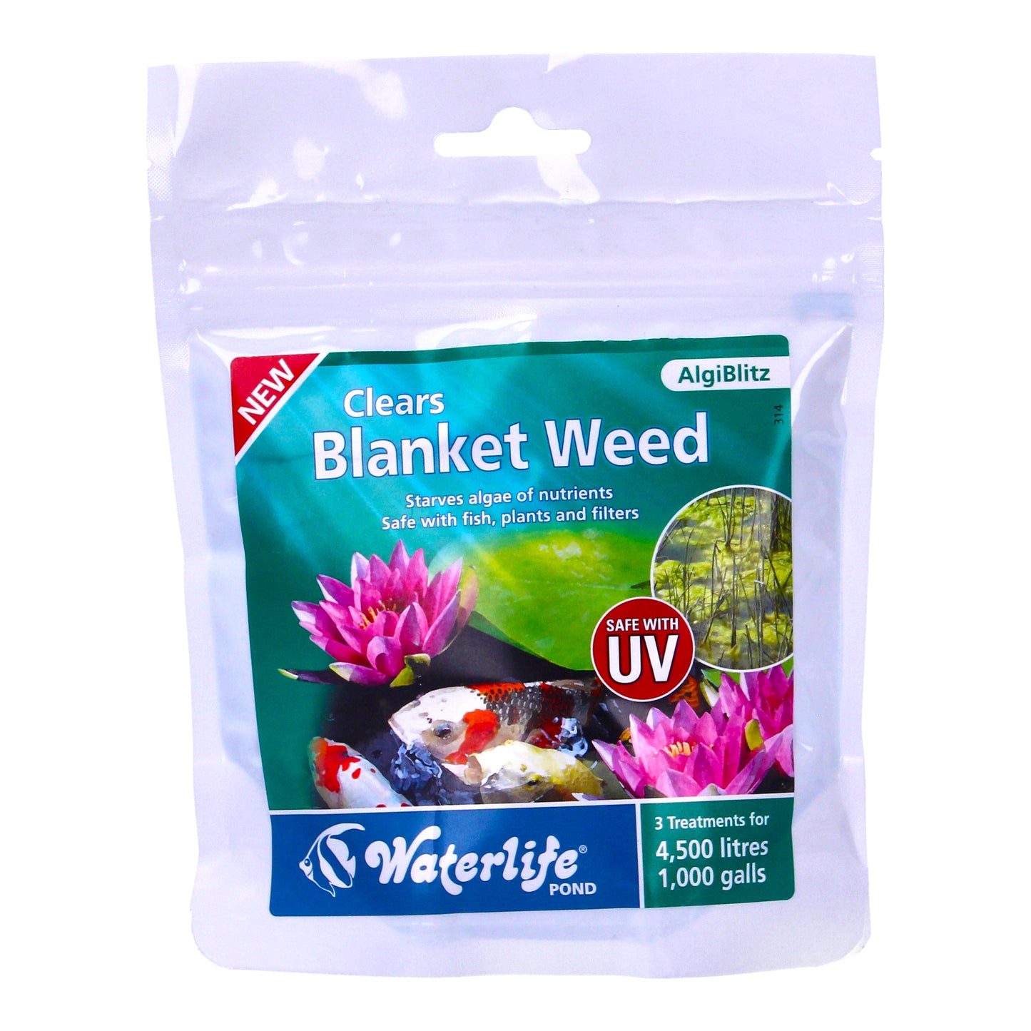 Waterlife AlgiBlitz 360g Blanketweed Pond Water Green Algae Removal