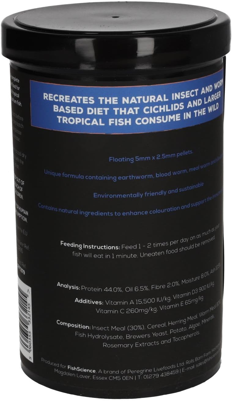 Fish Science Worms & Insect Cichlid Floating Pellets