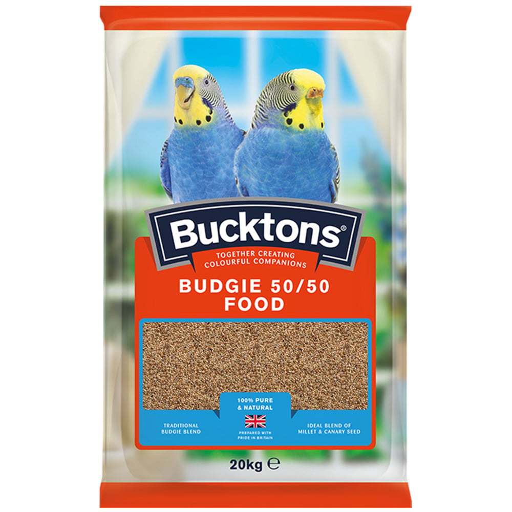 Bucktons Budgie 50/50 Bird Seed Mix 20kg Bulk Bag