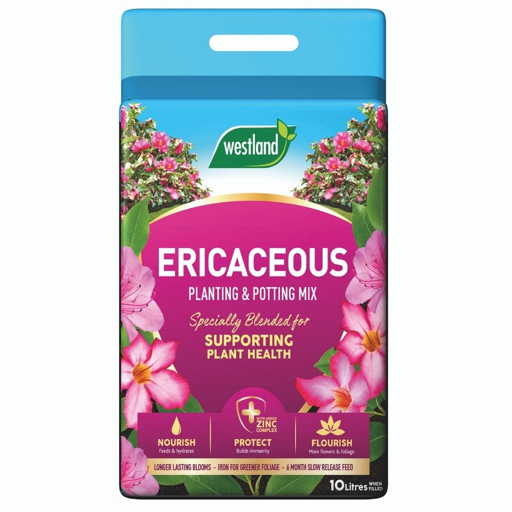 Westland Ericaceous Planting & Potting Mix Pouch 10L with Added Zinc