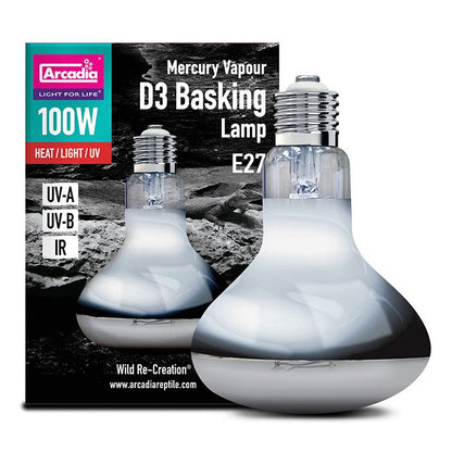 Arcadia Reptile D3 UV Basking Lamp – UVB/UVA Heat Lamp