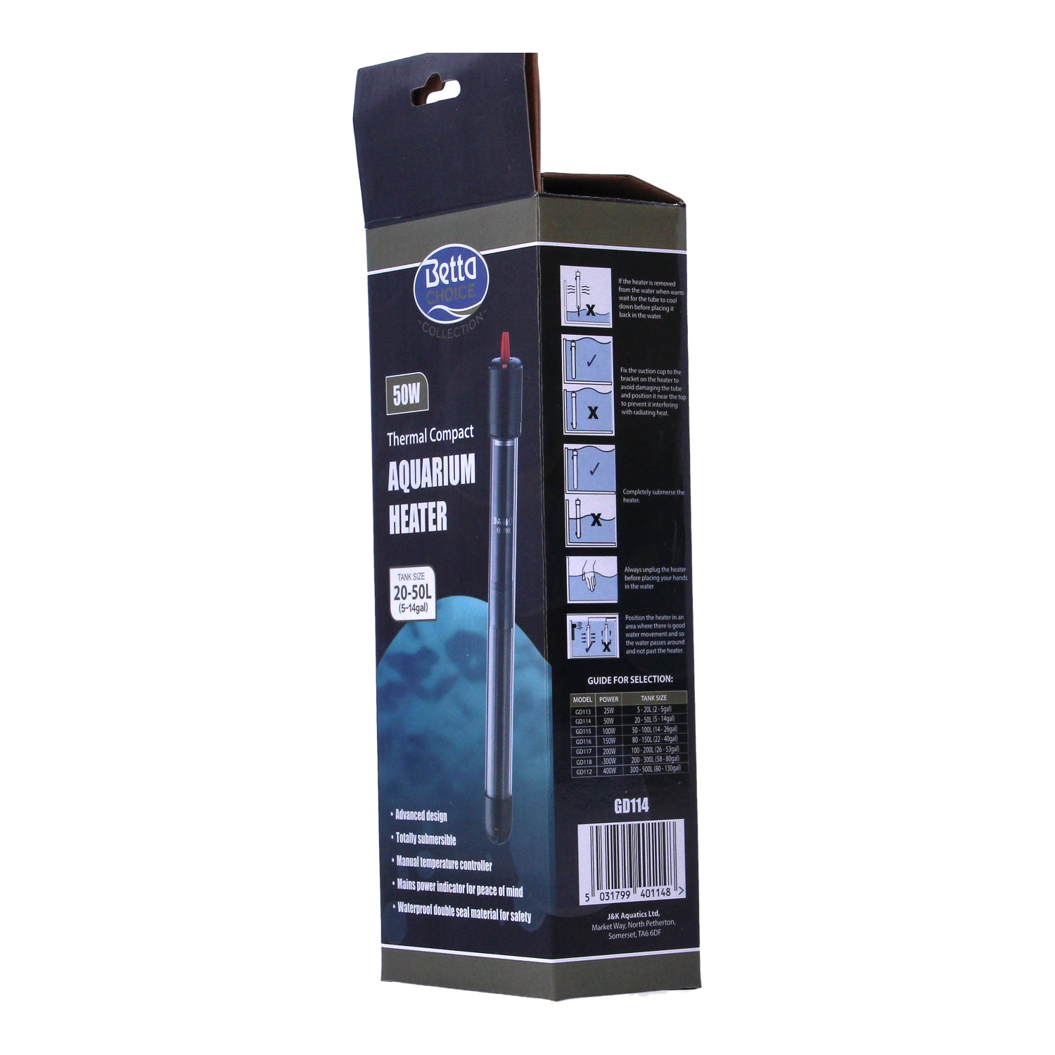 Betta Thermal Compact Heater 50W