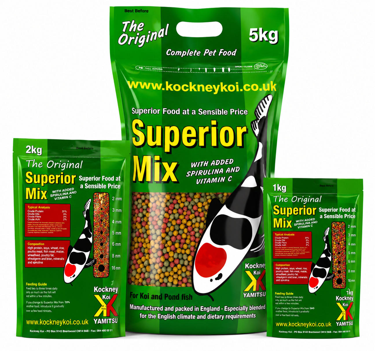 Kockney Koi Superior Mix 8mm Pellets