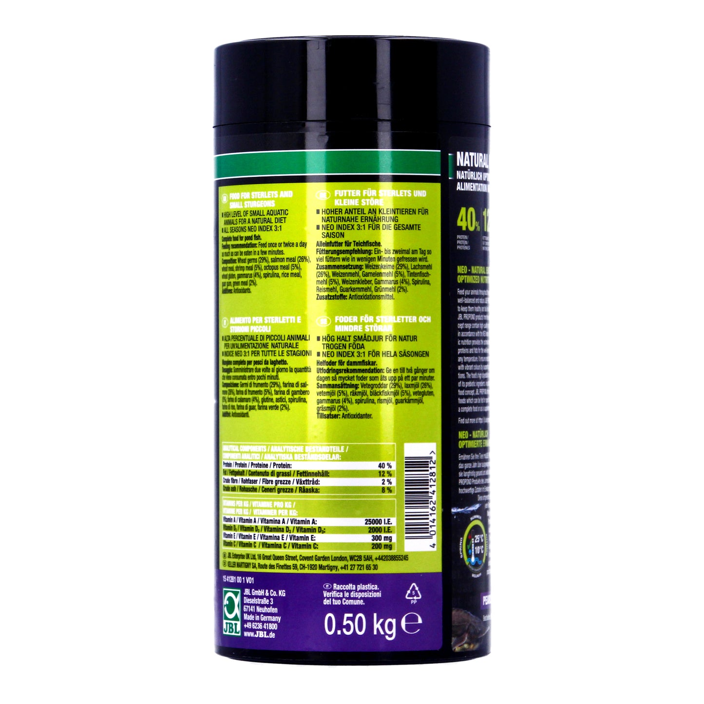 JBL Pro Sterlet Pearls Size Small 0.5kg Fish Food