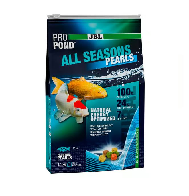 JBL Pro Pond All Seasons Pearls Koi Goldfish Floating Pellets Fish Food