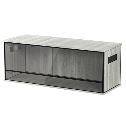 ProRep 4 x 1.5 x 1.5 ft Reptile Vivarium with Glass Doors & Vents – Oak, Grey or Black	