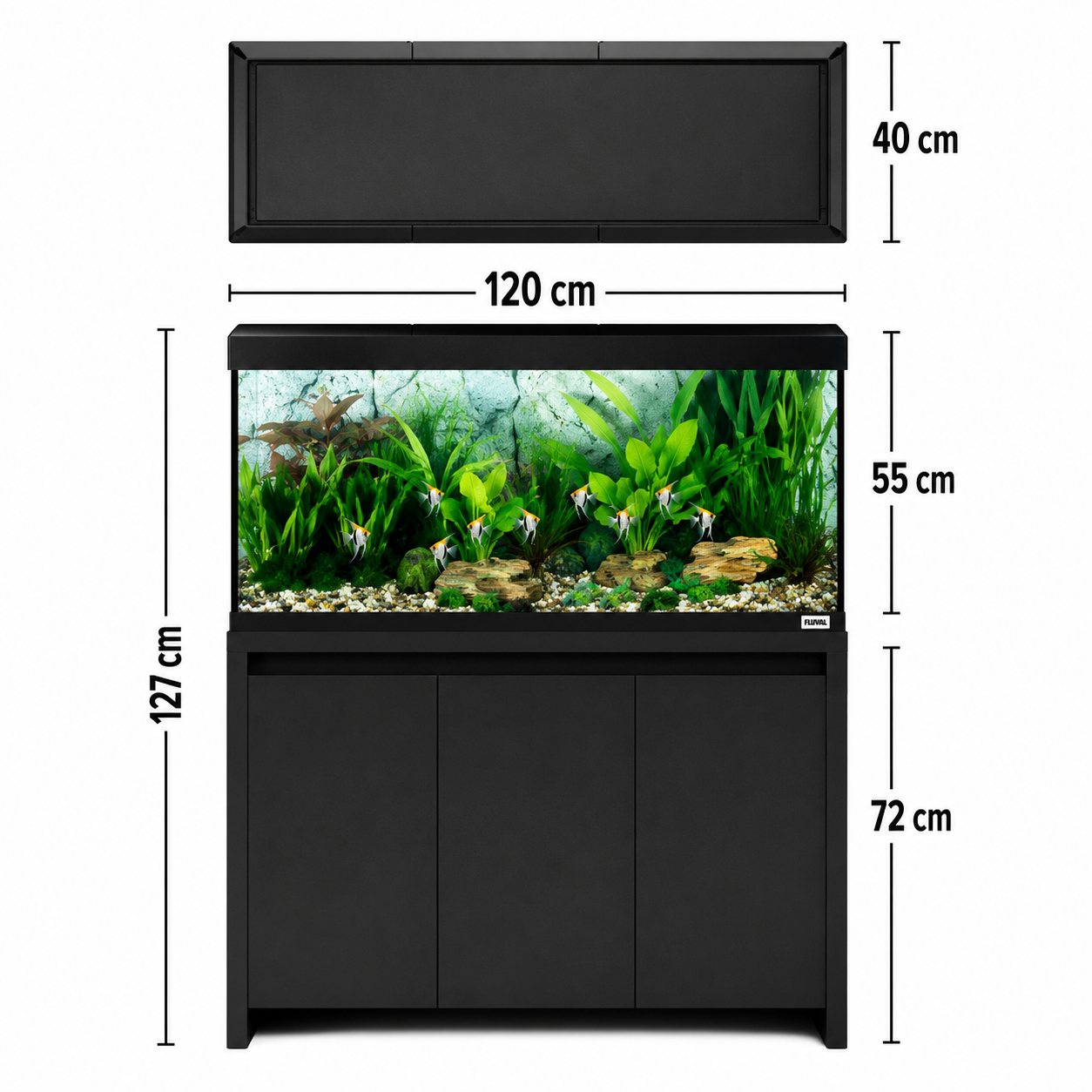 Fluval Roma 240 BT LED Aquarium & Cabinet