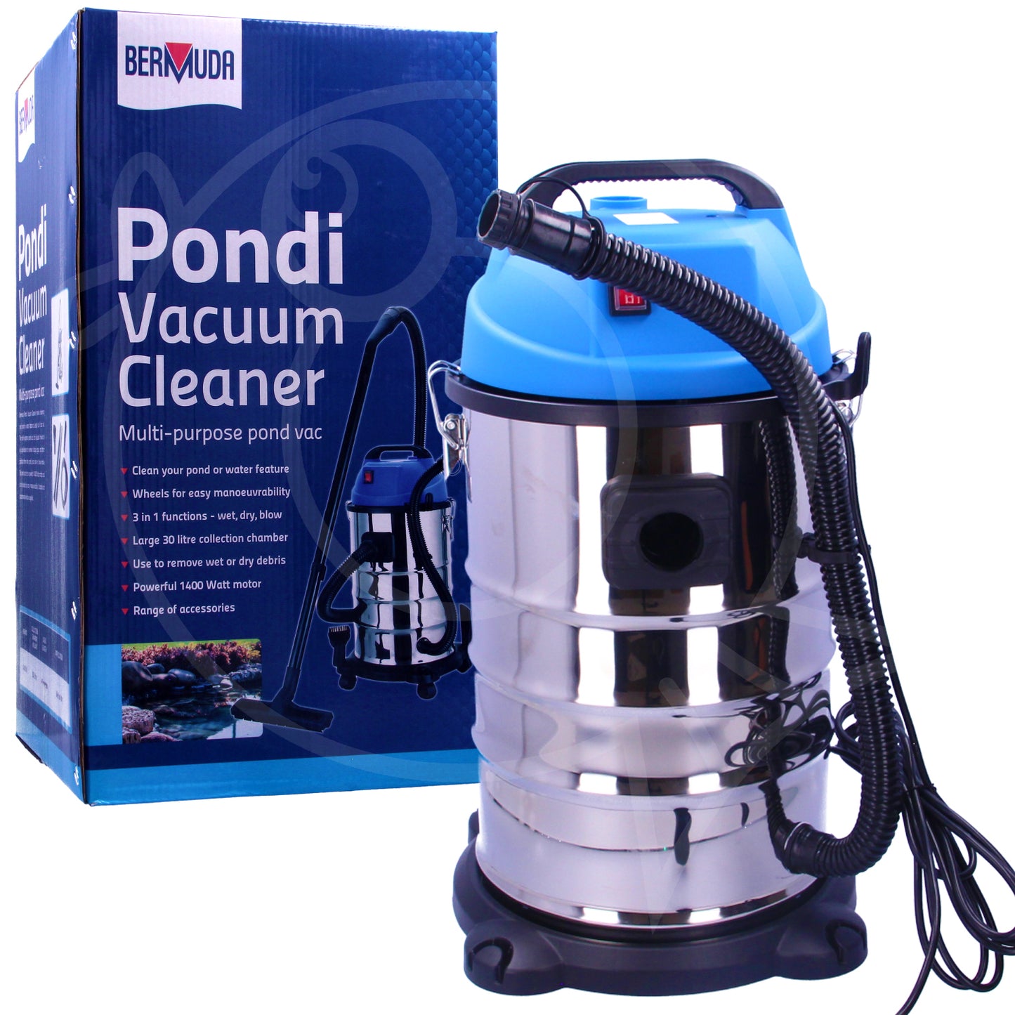 Bermuda Pondi Pond Vacuum Water Sludge Remover Cleaner 