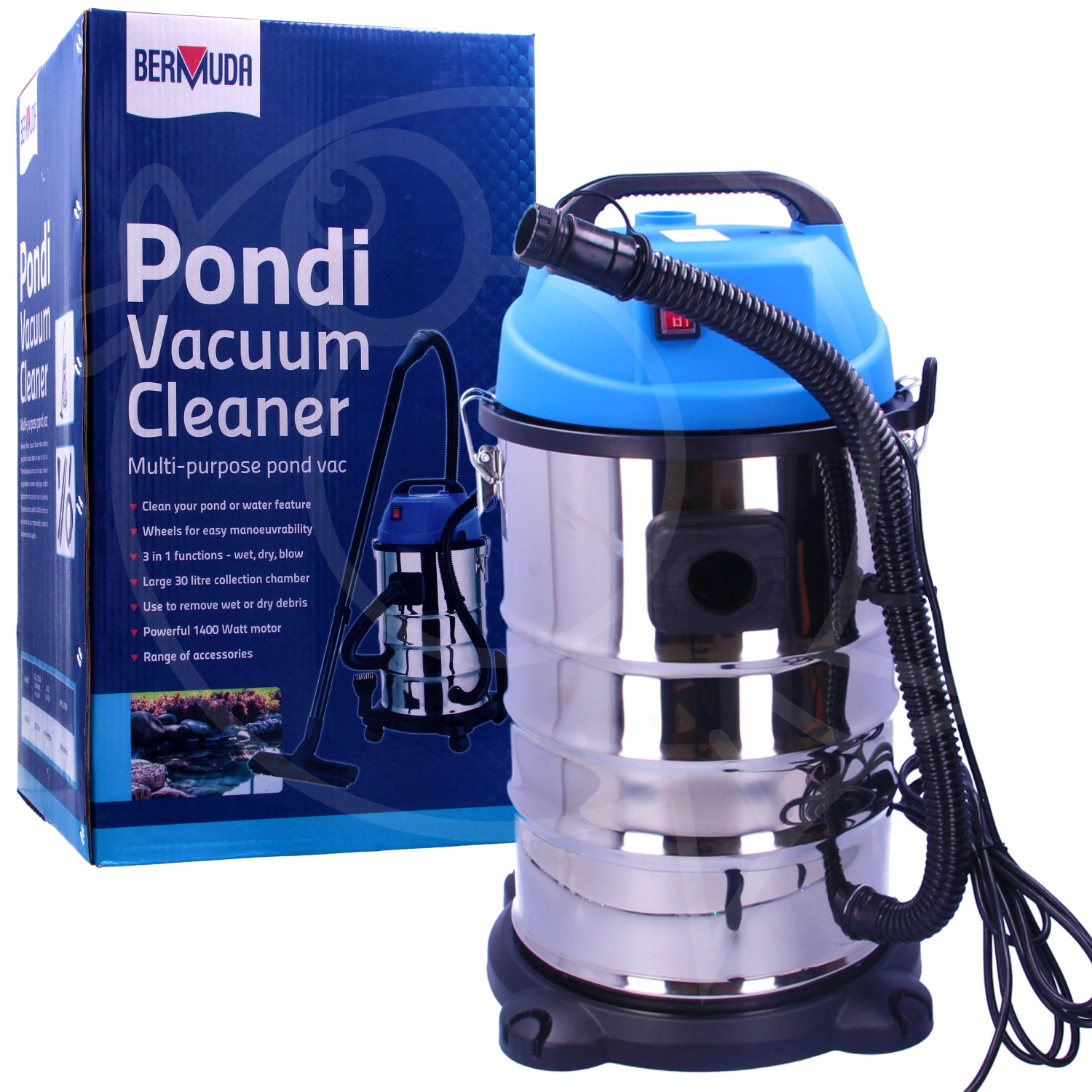 Bermuda Pondi Pond Vacuum Water Sludge Remover Cleaner 