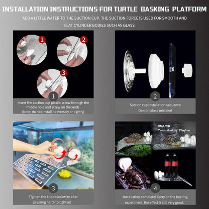 GigaClimb Reptile Hanging Acrylic Turtle Climb Platform 