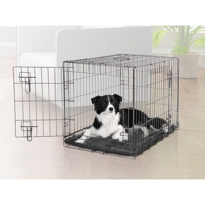 Dogit 2-Door Dog Crate, Black Wire Home