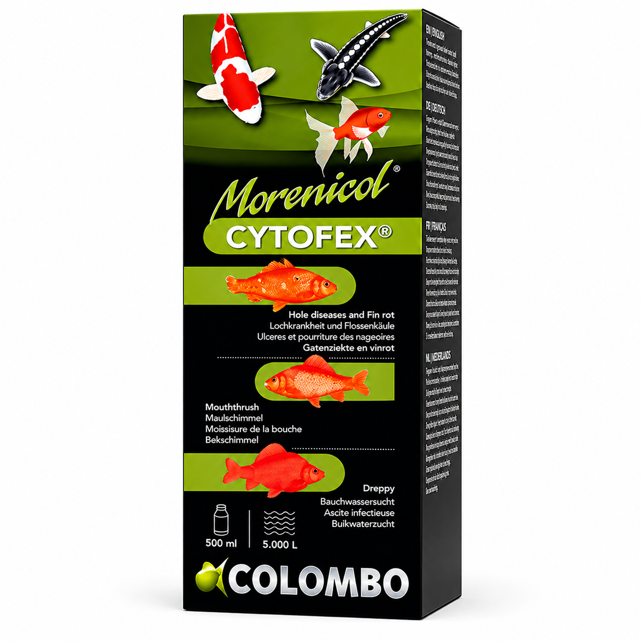 Colombo Cytofex Pond Fish Treatment | Fin Rot, Ulcers & Hole Disease Remedy
