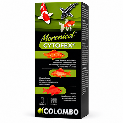 Colombo Cytofex Pond Fish Treatment | Fin Rot, Ulcers & Hole Disease Remedy