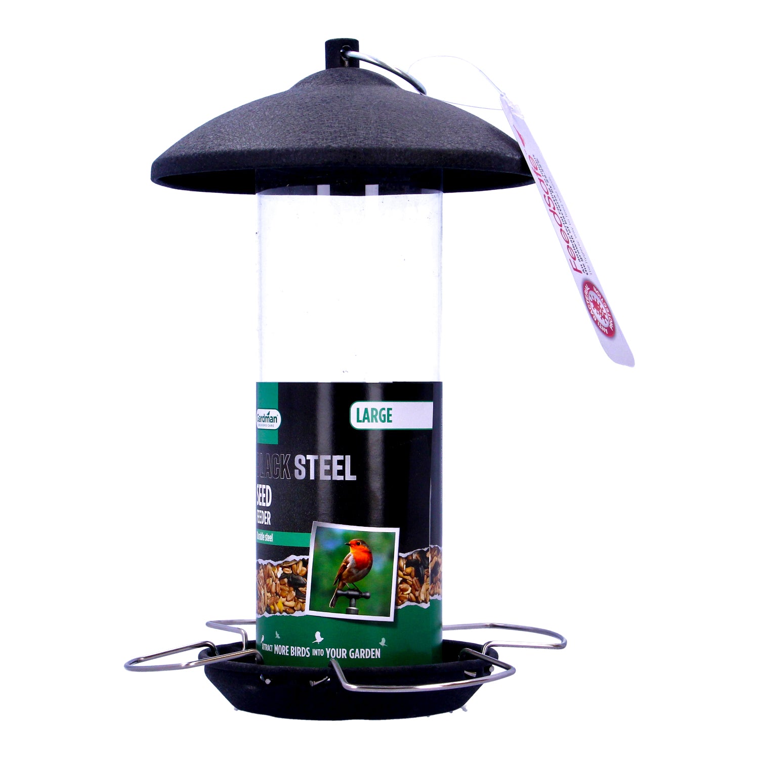 Gardman Black Steel Large Seed Feeder 