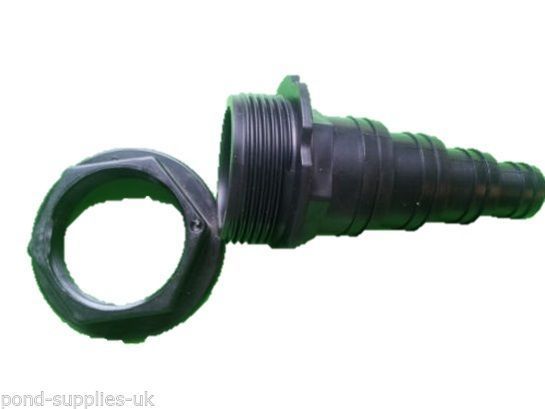 1.5" Threaded Hosetail & Nut x5 Pond Pump Filter Hose Connector Adapter