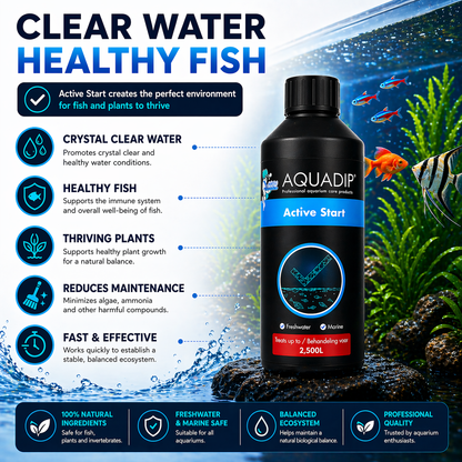 AQUADIP Active Start – Fast-Acting Bacterial Booster for Aquarium Stability